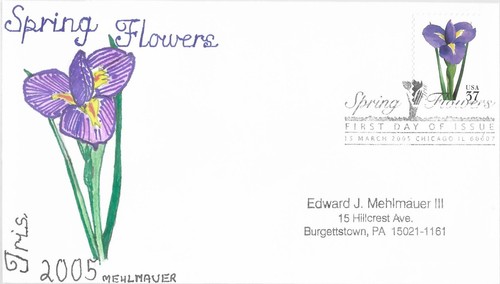 2005 FDC, #3900-3903, 37c Spring Flowers, Mehlmauer (4) - Picture 4 of 4