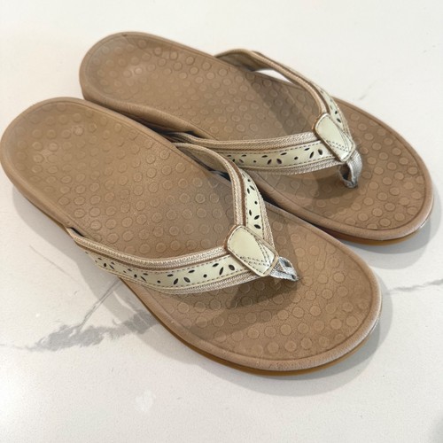 Vionic Cassandra Orthopedic Comfort Thong Sandals Beige Womens Sz 8.5 Flip Flops - Picture 3 of 8