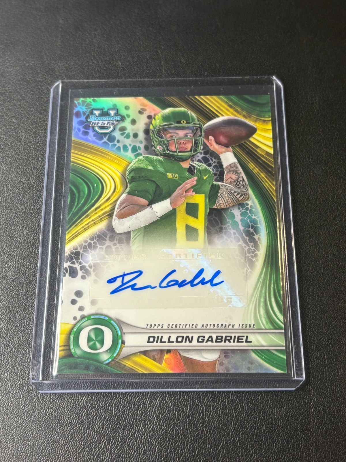 2024 Bowman's Best University Refractor Auto Dillon Gabriel Oregon Browns 