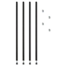 Alera SW59PO36BL Stackable Posts For Wire Shelving 36 h Black 4 Pack