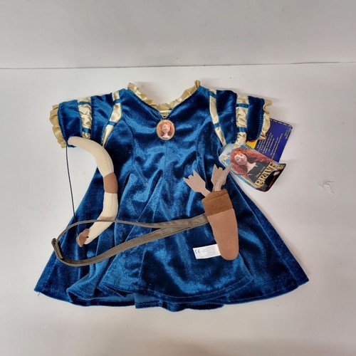 Build A Bear Workshop Disney Brave Merida blaues Kleid & Pfeilbogen - makellos