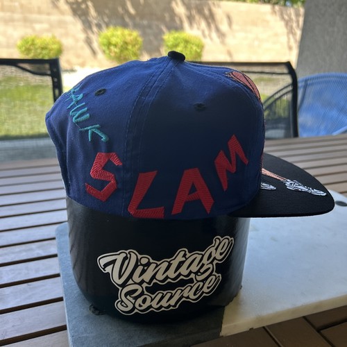 De colección Años 90 Jordan Slam Tomahawk Logo Grande Snapback Corea NBA Gorra Gorra Rara Nueva con Etiquetas - Imagen 3 de 13