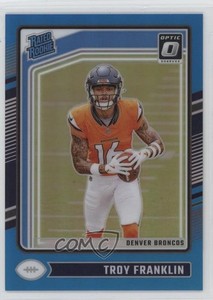 2024 Panini Donruss Optic Rated Aqua Prizm /299 Troy Franklin #294 Rookie RC