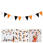 Halloween Triangle Banner for Nursery Orange Black White Pennant