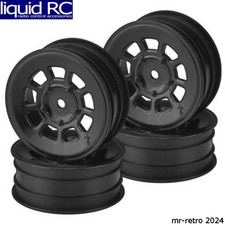 JConcepts 3397B 9 shot - B7 -B6.4 - YZ2 - XB2 - LD3 2.2 front wheel black - 4pc