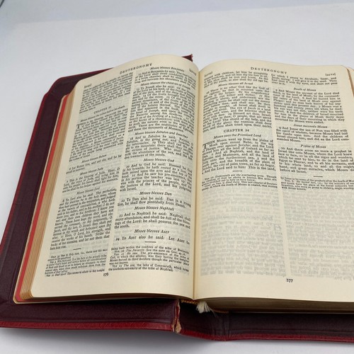 1955 Holy Bible Confraternity Edition Red Catholic Press Gold Crucifix Cover - Imagen 6 de 18