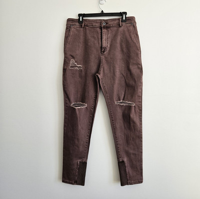 Zanerobe Sharpshot Denimo Men's Jeans Size 36 Brown Slim Fit Jogger Style
