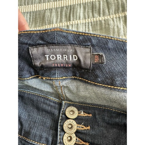 Torrid Übergröße niedriger Bund dunkelblau Denim Jeggings Größe 16R - Bild 3 von 5