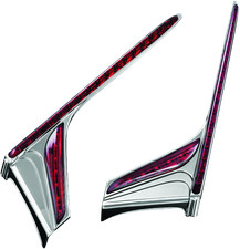 Kuryakyn L.E.D. Vertical Rear Light Strips 12-17 GL1800 Chrome Red Lens
