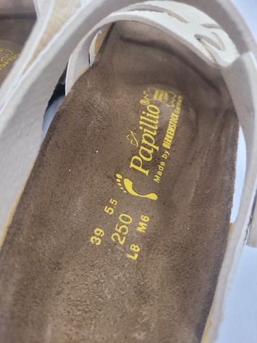 Papillio Birkenstock Pisa Sandals Womens 39 8.5 Narrow White Beige Comfort Cork - Bild 11 von 12