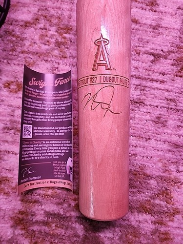 Mike Trout Dugout Mug Signature 2019 A.L. M.V.P. Anaheim Angels - Picture 5 of 7