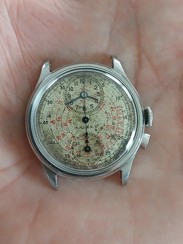 Vintage GALLET MULTICHRON REGULATOR MONO PUSHER CHRONOGRAPH Venus 140 RARE!! - Picture 16 of 22