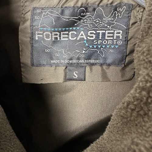Vtg Forecaster Olive Green Shaggy Fleece Jacket Oversized Zip Front Lined 90s S - Picture 10 of 12