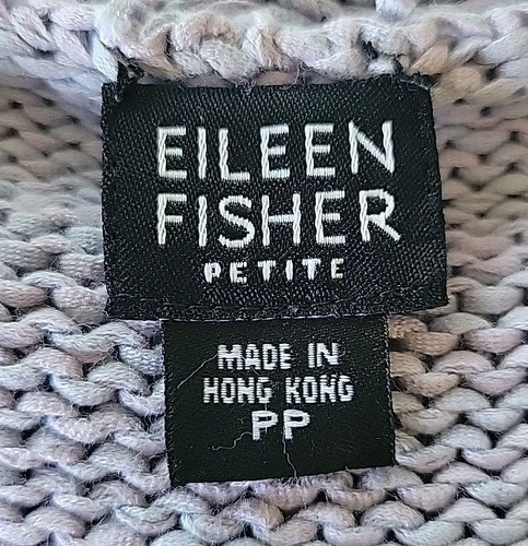 Eileen Fisher Cropped Knit Button Up V Neck Cardigan PP Lavender Drop Shoulder - Picture 12 of 16
