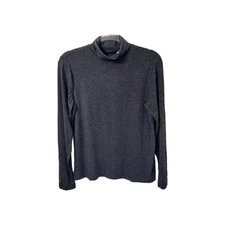 Chico's Calista Alpaca Gray Mock Turtleneck Top Size Large Long Sleeve Size 12