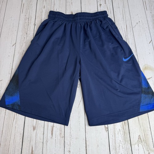Nike DriFit Athletic Shorts Mens Small Navy Blue 10" Pockets Basketball Gym - Picture 1 of 10