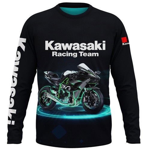 T-shirt manica lunga Kawasaki Motorcycle Racing Team - Foto 8 di 55