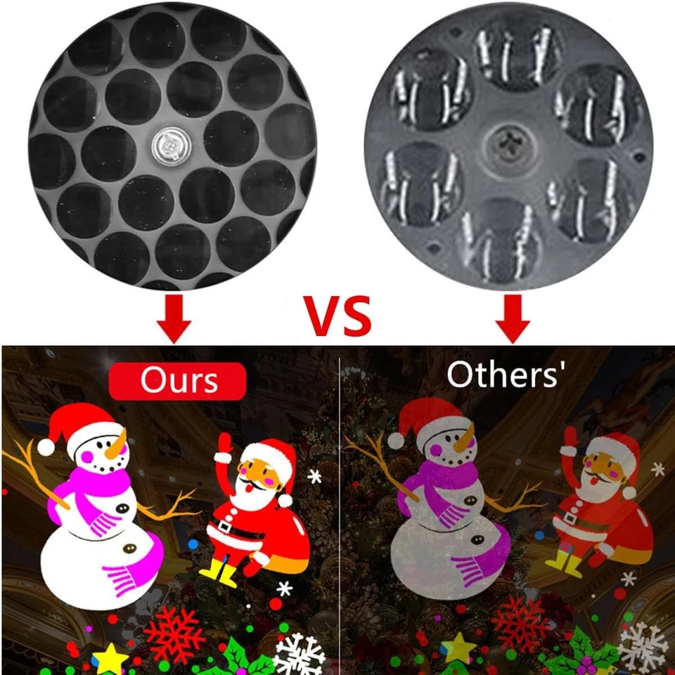 Christmas LED Laser Projector Light Snowflake Elk Party Lamp Outdoor Landscape - Image 3 of 4