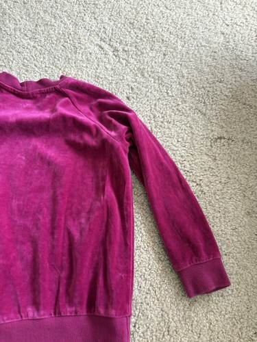 Hanna Andersson Kids Magenta Velour Sweatshirt Long Sleeve Crewneck Size 5 - Picture 9 of 10