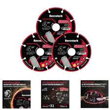 Diamond Cutting Wheel 3 Pack 4 1/2 Inch 1.2 mm Thick 5000+ Cuts Metal