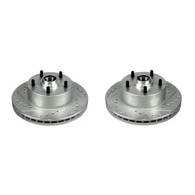 RIGHT STUFF DETAILING Front Rotor Drilled & S lotted Zinc Washed Pr.- BR02ZDC - Image 2 of 3