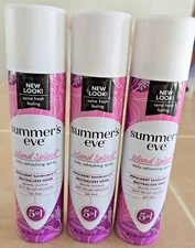 THREE Cans SUMMERS EVE ISLAND SPLASH Daily Refresh Spray 2oz Each, Free Shipping