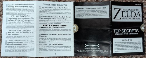 SNES Legend of Zelda: A Link to the Past  - Box, Manual, Map, Inserts - Picture 6 of 13