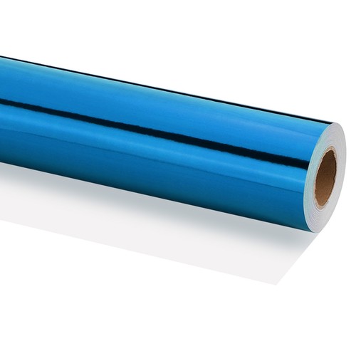 Metallic Geschenkpapier, 18 Zoll x 800 Zoll (65,6 Fuß) Packpapier Blau