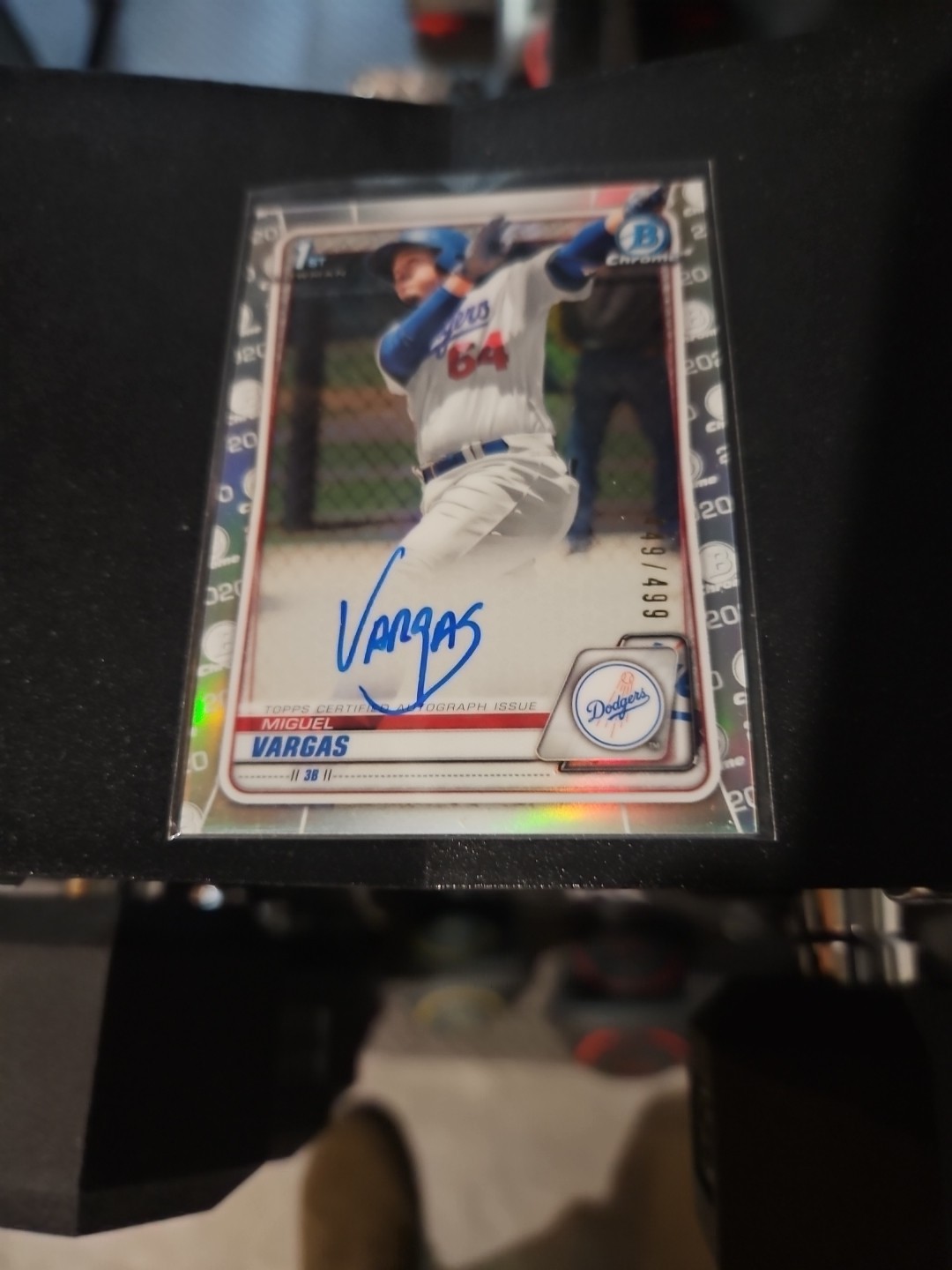 2020 Bowman Chrome Baseball Refractor Miguel Vargas Auto Autograph 449/499