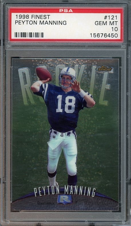 1998 Finest #121 Peyton Manning RC GEM-MT PSA 10 Indianapolis Colts 6450