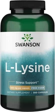 Swanson Free Form L-Lysine - Natural Supplement Promoting Stress Support & Nervo