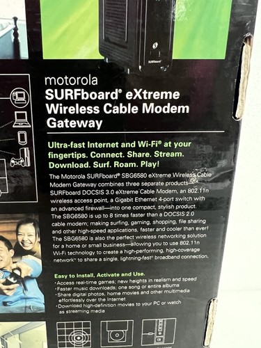 Motorola Surfboard Extreme Wireless Cable Modem Gateway SBG6580 - Picture 6 of 11