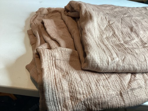 Rayon from Bamboo Matelasse Blanket Light Adobe Clay - Casaluna Queen - Picture 7 of 14
