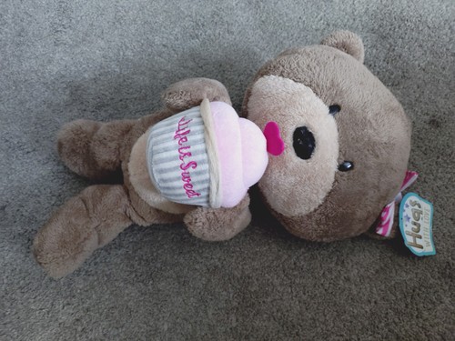 Hugs Bear ‘Life Is Sweet’ Heart Cupcake Holding Bear Teddy 18 Inches Large