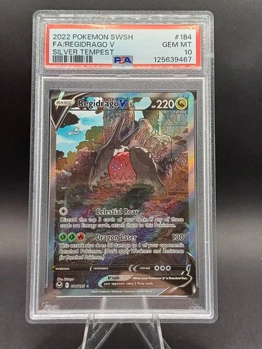 Regidrago V (Alternate Full Art) 184/195 Swsh12: Silver Tempest PSA 10