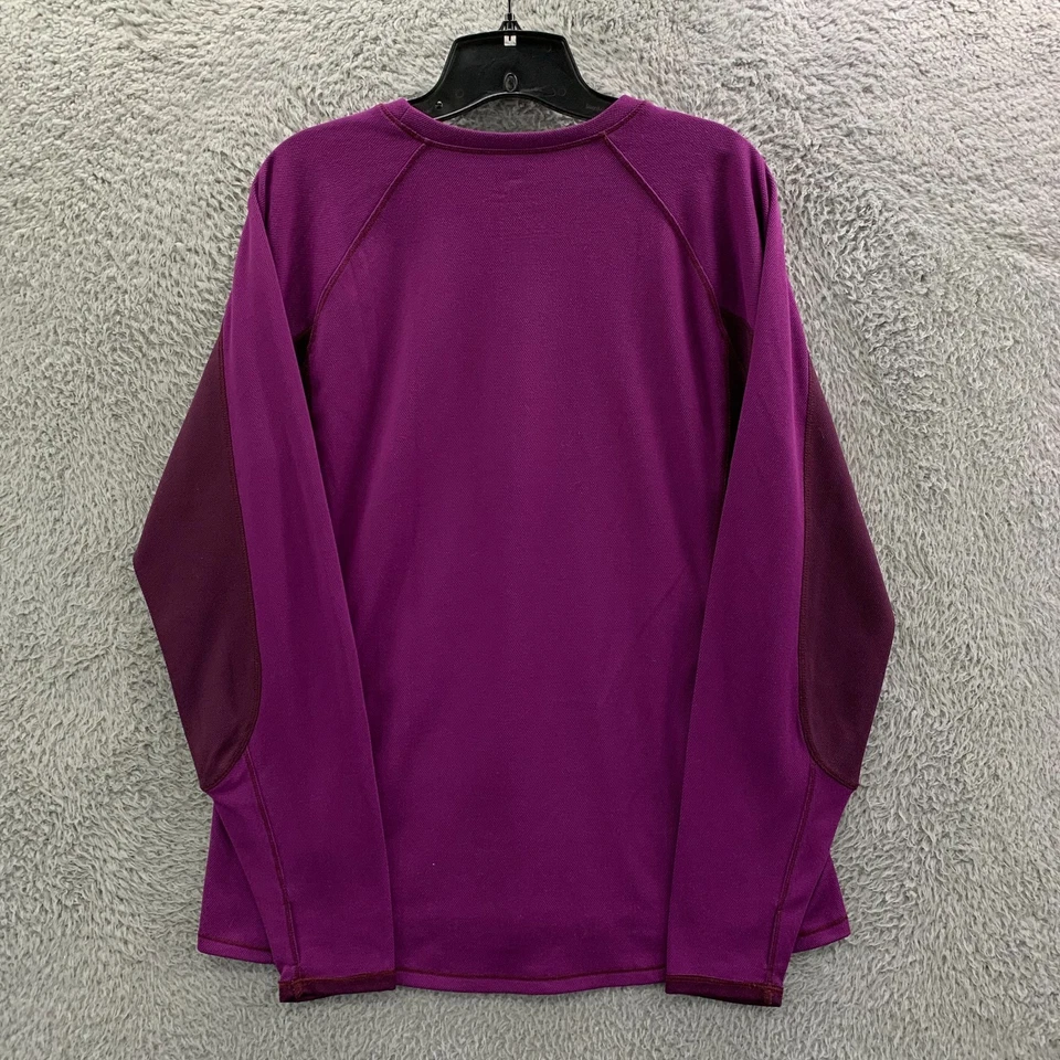 LL BEAN Shirt Womens Large Top Tee Midweight Activewear Purple - Image 2 of 4