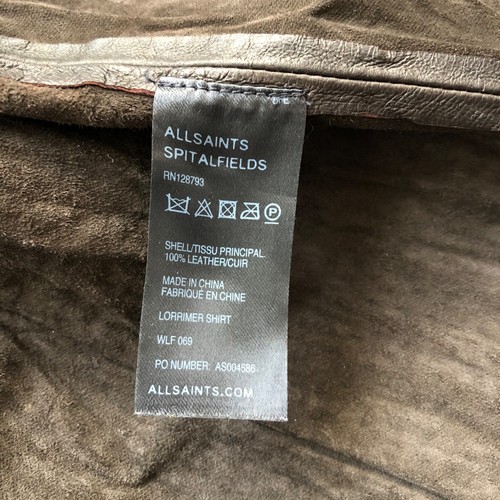 allsaints spitalfields leather lorrimer shirt 8 - Bild 8 von 9