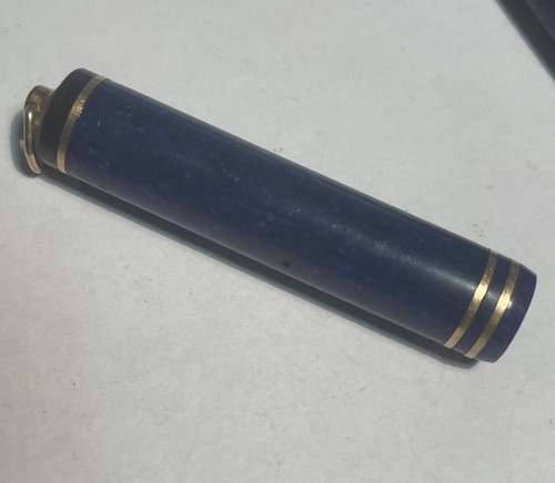 PLUMA ESTILOGRÁFICA VINTAGE WAHL EVERSHARP AZUL JASPEADO ANILLO SUPERIOR 14k Nueva en Caja - Imagen 10 de 12