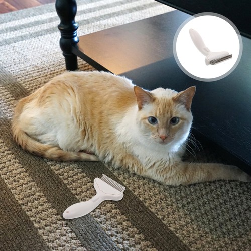 Dog Detangler Brush Cat Hair Gentle Deshedding Tool for Dogs Metal Comb - Bild 3 von 12