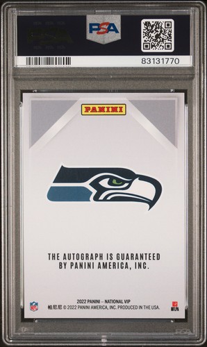 2022 Panini National VIP Brian Bosworth Signature Seahawks White PSA 9 Auto 10 - Picture 2 of 2