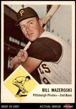 1963 Fleer #59 Bill Mazeroski Pirates HOF 7 - NM