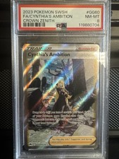 2023 POKEMON SWSH FA/CYNTHIA’S AMBITION CROWN ZENITH #GG60 NM-MT PSA 8
