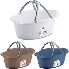 Superbacinella Ovale Stella Bacinella con Manico Resistente Colori Assortiti