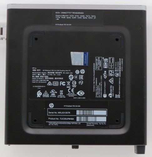 HP EliteDesk 705 G4 | Ryzen 5 PRO-2400G | 16GB RAM | 525GB SSD No OS/AC - Picture 8 of 8