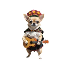 2137 Frida Chihuahua Dog Sticker, Glossy, Waterproof, Funny, Mexico, Animals