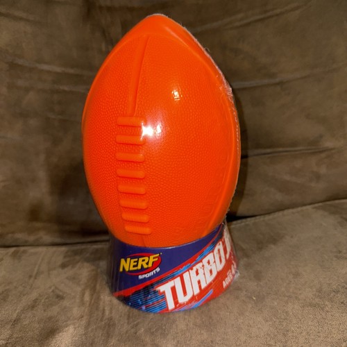 New NERF N-Sports Turbo Jr. Football Hasbro Orange Gray 2016 Sealed - Picture 1 of 9