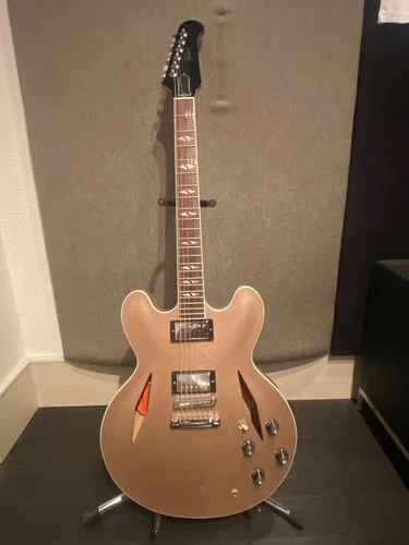 Acoustic Electric Guitar Gibson DG-335 Dave Grohl Gold 2014 S/N 71/400 & Case