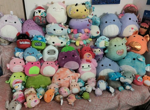 HUGE Mixed Squishmallows Lot Of 60 Plush All New With Tags Multi Size Rares