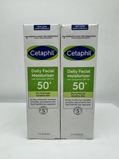 2 Pack Cetaphil Daily Facial Moisturizer SPF 50+ 1.7oz Expire 2026+