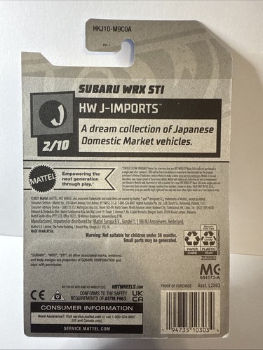 Subaru WRX STI azul #21/250 Hot Wheels HW J-Imports #2/10 2023 - Imagen 3 de 3
